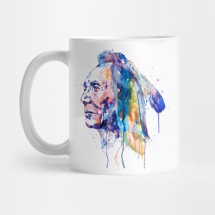 Sioux Warrior Watercolor Mug